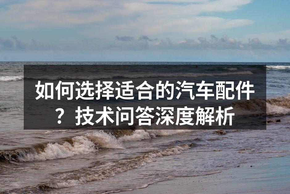 汽车配件展示，品质与安全并重